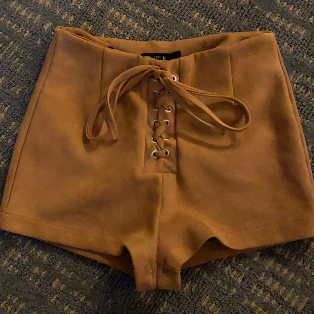 Suede shorts